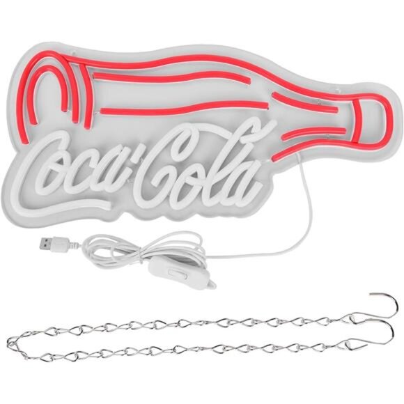 Coca Cola LED Neon Sign Coke Wall Decor Light Bedroom Business Man Cave Store NW - Picture 2 of 7
